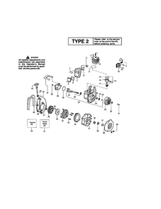 Cylinder/Crankcase/Crankshaft Diagram and Parts List for BV200 Type 2 RECON Weed Eater Leaf Blower / Vacuum